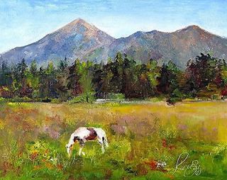   Southwest Arizona Horse Summer in Flagstaff Painting a Day 8X10