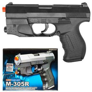   M305R Spring Pistol FPS 140 Airsoft Hand Gun + Laser + LED Flash + BB