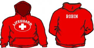Lifeguard Medic Cross Hooded Sweatshirt Custom Name & # Team Hoodies 