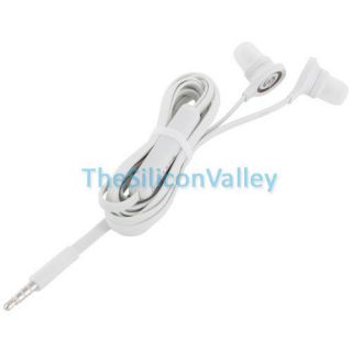 White Flat 3.5mm In Ear Earphone Headphone for Laptop  MP4 CD 