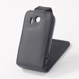 Black PU Leather Flip Case Cover Pouch For HTC Explorer Pico A310E 