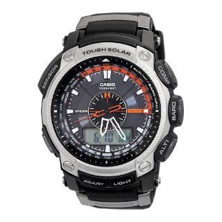 Casio Mens PAW5000 1 Pathfinder Solar Power Blue Dial Watch Watches 