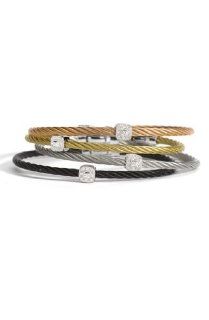 Charriol Nautical Cable Diamond Station Bracelet Jewelry  