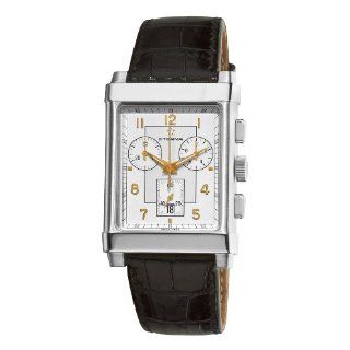 Eterna 1935 Quartz Chronograph Mens Black Leather Strap Watch 8290.41 