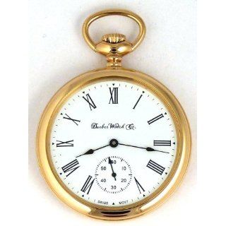   Pocket Watch with High Polish Gold Open Face Case Watches 