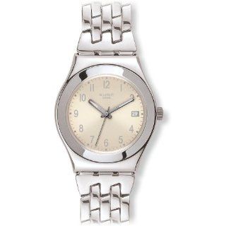 Swatch Womens YLS441G Stainless Steel Analog with Cream Dial Watch 