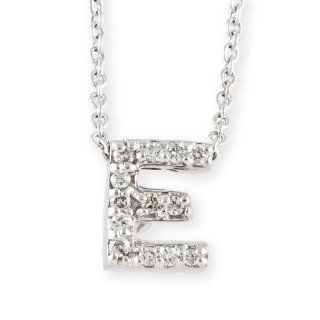 Roberto Coin Initial Diamond Necklace *** E *** 100% AUTHENTIC 