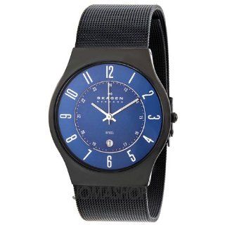Skagen Denmark Mens Watch Black and Blue #O233XLSBN Watches  