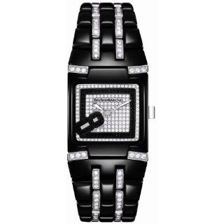 TechnoMarine Womens 308002 BlackSnow Mini Diamond Watch Watches 