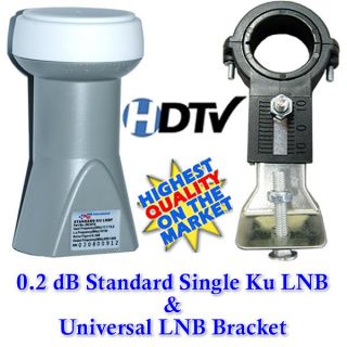 FTA Standard Linear Ku LNB + Satellite Dish LNB Bracket