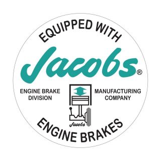 JACOBS ENGINE BRAKES ROUND VINTAGE STICKER
