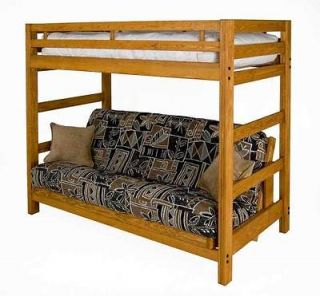 Liberty Futon Bunk Bed w/ 8 Futon   Golden Oak Stain