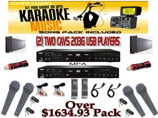   usb karaoke system package 203 usb cavs scdg  karaoke hard drive