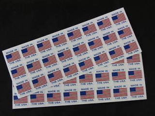 Made in USA American Flag Decal Sticker label bulk 1sq