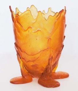Gaetano Pesce Clear Amber 13H, vase 2005 mint & rare