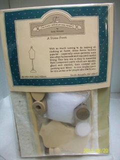 GAIL WILSON  A DRESS FORM KIT SEALED EARLY AMERICAN DOLL SERIES 