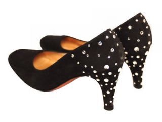 Vintage High Heel Shoes Rhinestone Backs Galliano 1980S 5.5