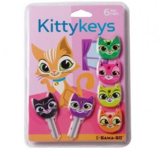 Gama Go Kitty Keys Silicone Cat Key Caps / Covers / Toppers   6pk