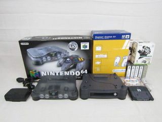Nintendo 64 DD Randnet Delivery Set + Nintendo 64 Clear Black Console 