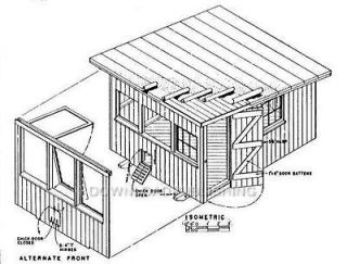 CHICKEN COOP PLANS HEN HOUSE FEED HATCHING EGG CANDLER WATERER HOW TO 