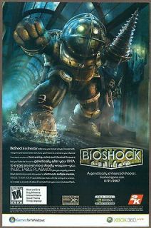 Bioshock video game 2007 print ad / comic advertisement, 