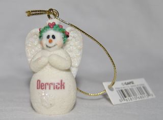   Tags Ganz Snowman Ornament ~ Derrick~ Personalized Name Christmas