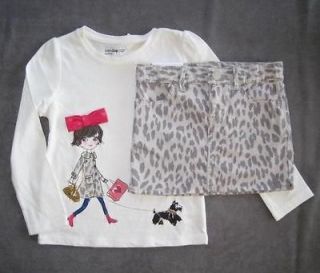 NWT Baby Gap Jewel Box Outfit 2 3 4 5 Leopard Mini Skirt Graphic Dog T 