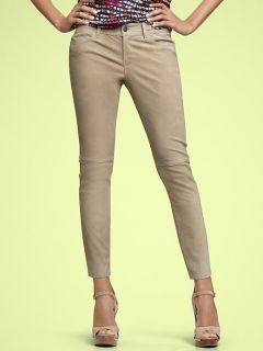 GAP WOMENS 2012 SUEDE LEATHER ALWAYS SKINNY SKIMMER PANTS $328.00 00 