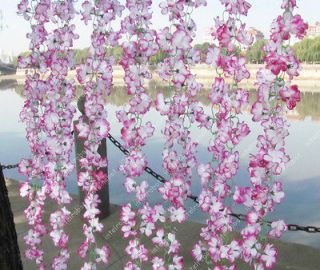   Vine Artificial 60 Flowers Hanging Wedding Garland Arch Home Decor