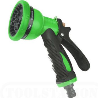  garden water watering hose 10 dial way jet spray gun pistol, nozzle 