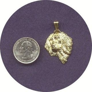 BOYKIN SPANIEL PENDANT in 24 karat GOLD PLATED PEWTER with FREE 