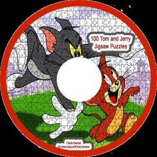 100 Tom and Jerry Computer JigSaw Puzzles CD New