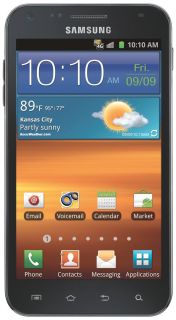 The Samsung Epic 4G Touch with brilliant 4.52 inch Super AMOLED Plus 