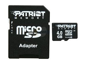   Patriot LX Series Class 10 4GB Micro SDHC Flash Card 