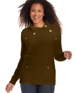Karen Scott Sweater, Long Sleeve Turtleneck
