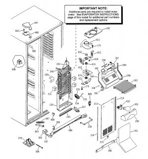 GE Refrigerator m series Sealed system & mother bo  Parts  Model 