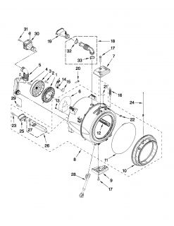 Model # WFW97HEXR1 Whirlpool Washer   Top and cabinet parts (52 