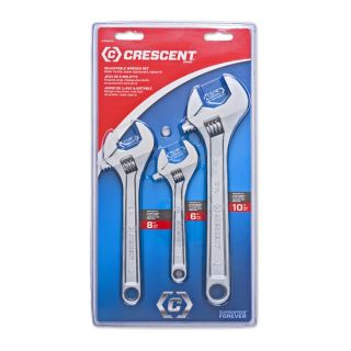 Shop Crescent 3 Piece Standard Polished Chrome Standard (SAE) Wrench 