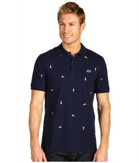 Lacoste LVE S/S All Over Embroidered Aircraft Pique Polo Shirt 