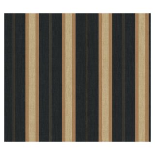 Shop allen + roth Black And Tan Pinstripe Wallpaper at Lowes