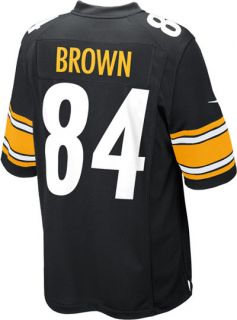 Antonio Brown Jersey Home Black Game Replica #84 Nike Pittsburgh 