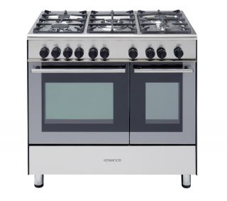 Enlarge image CK404G FSD Gas Range Cooker   Stainless Steel & Black