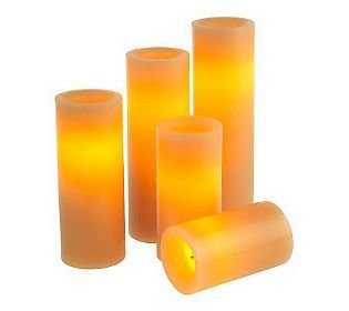 CandleImpressio Set of 5 Graduated Slim FlamelessCandle with Timers 