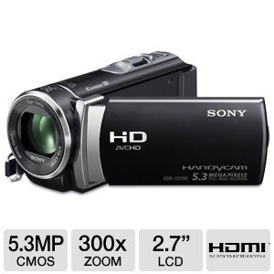 Sony HDRCX190/B Full HD Digital Camcorder   5.3 MegaPixels, 1080p, 1/5 