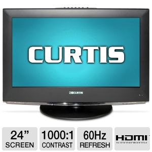 Curtis LCD2425A 24 LCD HDTV   1080p, 1920 x 1080, 169, 5ms, 10001 