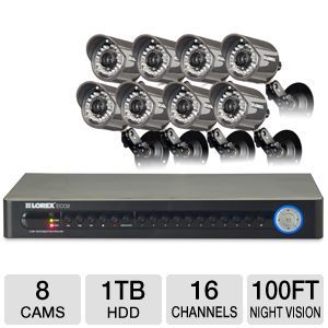 Lorex Eco2 LH1361001C8B Security Camera System   16 Channel, 1TB HDD 