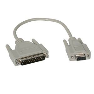 Cables To Go 1 Foot DB9F to DB25M Serial Adapter Cable  