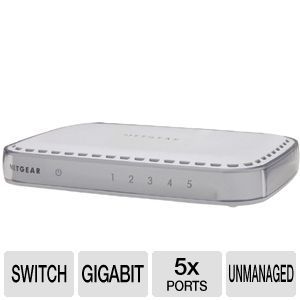 Netgear GS605 5 Port Gigabit Network Switch 
