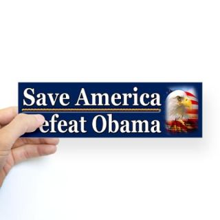 Save America Defeat Obama Bumper Sticker by funnystuffink