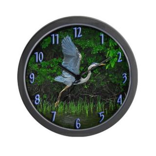 Avian Gifts  Avian Clocks  Heron taking flight Wall Clock